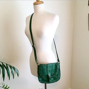 Payless Vinyl Green Crossbody Purse